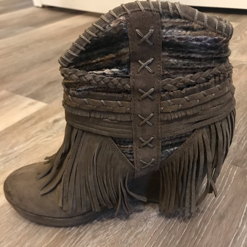 Fringe booties